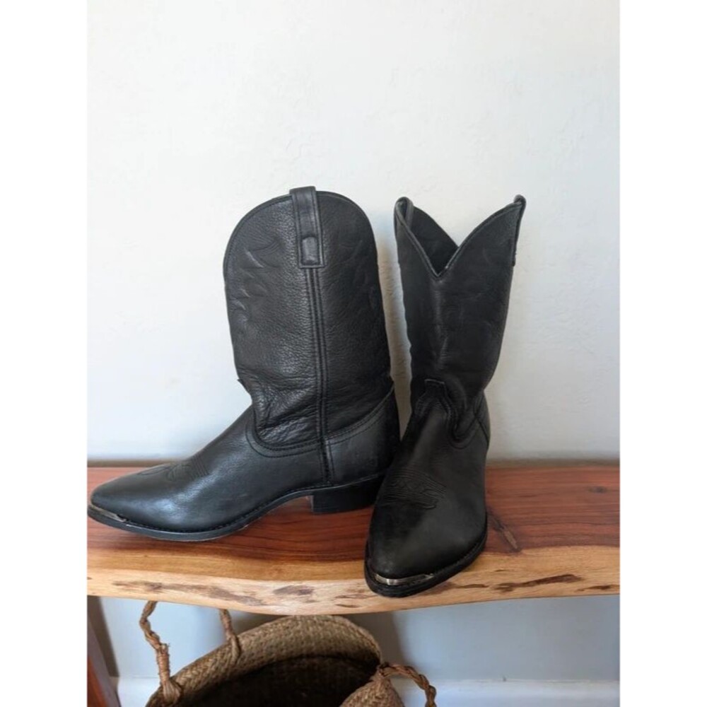 Vintage masterson RB887 black cowboy Western boots size 11